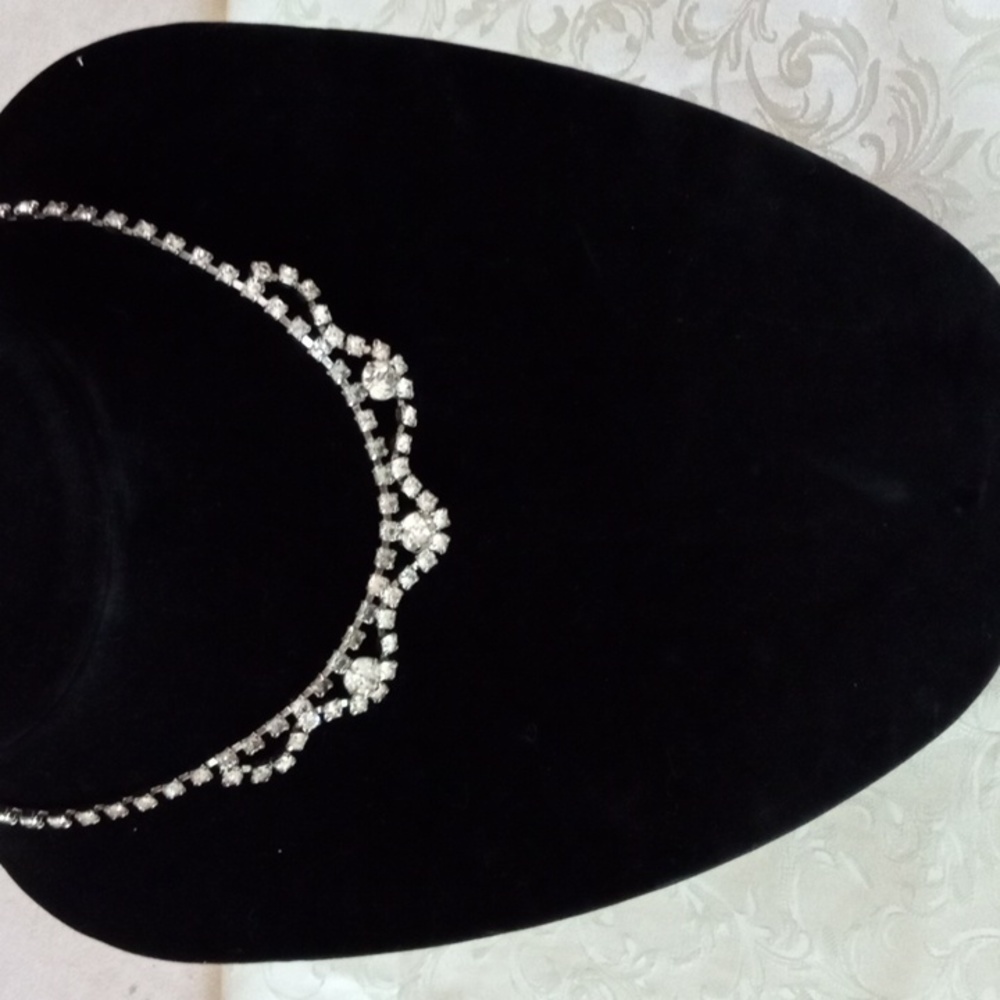 Vintage clear runestone choker